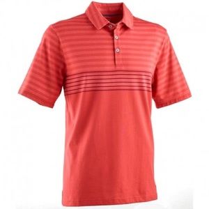 Men's Ashworth Engineer Blanket Stripe Polo Red NWT